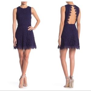 NWT J.O.A. Floral Open Back Lace Fit & Flare Dress - Medium